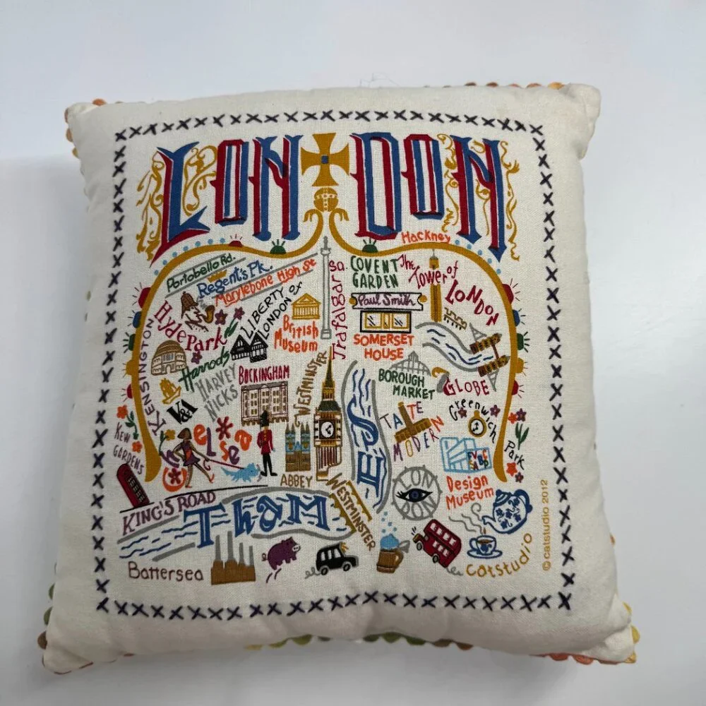 Catstudio London Embroidered Accent Pillow - 10
